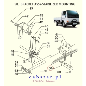 wspornik stabilizatora CABSTAR '98-'06